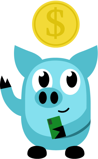 Pig with coin